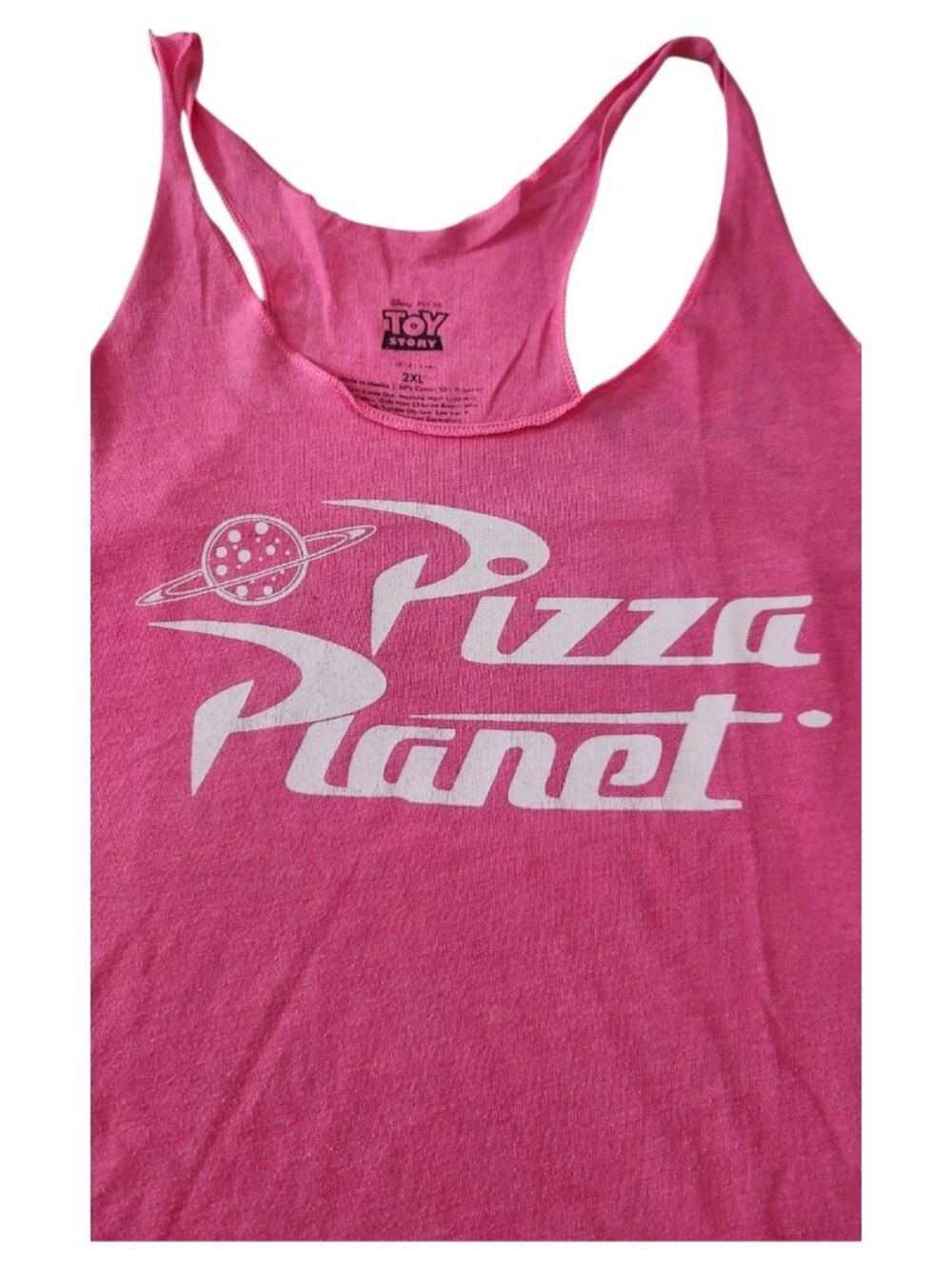 Disney Pizza Planet Tank Top Pink 2XL - Picture 5 of 6